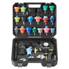 VEVOR 28 pcs Universal Radiator Pressure Tester Kit, Coolant Pressure Tester Kit with Manual Pump and Color-coded Test Caps, Coolant Vacuum Refill kit for Cars Motorcycles Trucks Cooling System