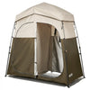 VEVOR Camping Shower Tent, 2-Room Foldable Portable Privacy Tent Changing Room with Ground Stakes, Ropes, and Carry Bag, 150D Oxford Fabric with Silver Coating, for Camping, Beach, and Fishing