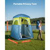 VEVOR Camping Shower Tent, 1 Room, Portable Privacy Tent Changing Room with Shower Bag, Ground Stakes, Ropes, Carry Bag, and Support Poles, 150D Oxford Fabric with Silver Coating, for Camping, Fishing