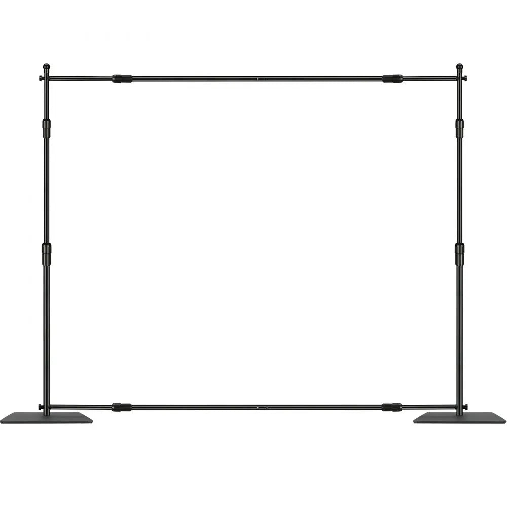 VEVOR 10ft x 10ft Pipe and Drape Kit, Heavy Duty Backdrop Stand with Carbon Steel Base, Adjustable Backdrop Support with 6 Clamps and A Carry Bag for Wedding, Party, Event, Photography, and Exhibition
