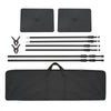 VEVOR 10ft x 10ft Pipe and Drape Kit, Heavy Duty Backdrop Stand with Carbon Steel Base, Adjustable Backdrop Support with 6 Clamps and A Carry Bag for Wedding, Party, Event, Photography, and Exhibition