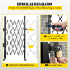 VEVOR Single Folding Security Gate, 48\" H x 37\" W Folding Door Gate, Steel Accordion Security Gate, Flexible Expanding Security Gate, 360° Rolling Barricade Gate, Scissor Gate or Door with Padlock