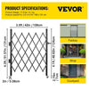 VEVOR Single Folding Security Gate, 48\" H x 37\" W Folding Door Gate, Steel Accordion Security Gate, Flexible Expanding Security Gate, 360° Rolling Barricade Gate, Scissor Gate or Door with Padlock