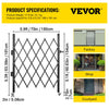 VEVOR Single Folding Security Gate, 5\' H x 5-1/2\' W Folding Door Gate, Steel Accordion Security Gate, Flexible Expanding Security Gate, 360° Rolling Barricade Gate, Scissor Gate/Door with Padlock