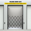 VEVOR Single Folding Security Gate, 48\" H x 66\" W Folding Door Gate, Steel Accordion Security Gate, Flexible Expanding Security Gate, 360° Rolling Barricade Gate, Scissor Gate or Door with Padlock