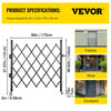 VEVOR Single Folding Security Gate, 48\" H x 66\" W Folding Door Gate, Steel Accordion Security Gate, Flexible Expanding Security Gate, 360° Rolling Barricade Gate, Scissor Gate or Door with Padlock