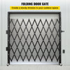 VEVOR Single Folding Security Gate, 7 ft H x 7 ft W Folding Door Gate, Steel Accordion Security Gate, Flexible Expanding Security Gate, 360° Rolling Barricade Gate, Scissor Gate/Door with Padlock