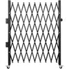 VEVOR Single Folding Security Gate, 7 ft H x 7 ft W Folding Door Gate, Steel Accordion Security Gate, Flexible Expanding Security Gate, 360° Rolling Barricade Gate, Scissor Gate/Door with Padlock