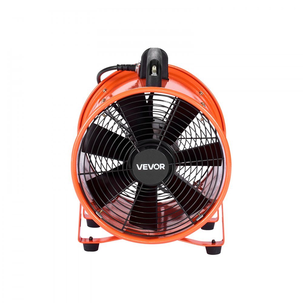 VEVOR Portable Ventilator, 10 inch Heavy Duty Cylinder Fan with 33ft Duct Hose, 350W Strong Shop Exhaust Blower 1948CFM, Industrial Utility Blower for Sucking Dust, Smoke, Smoke Home/Workplace