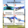 VEVOR Zipline Kit, 52 ft, Polyester Strap, Backyard Zipline, Up to 330 lb, for Backyard Play, Durable Zipline for Kids with Ratchet Tensioner, Swing Seat & 3-in-1 Setup, Ages 6-16, Not for Adults