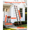 VEVOR Telescoping Ladder, 8.5 ft Extension Ladder One-Button Retraction, Heavy-Duty 330 lbs Capacity, for Home Repairs, Painting, Window Cleaning and RV, Aluminum, Anti-Slip Steps, Orange & Black