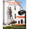 VEVOR Telescoping Ladder, 10.5 ft Extension Ladder One-Button Retraction, Heavy-Duty 330 lbs Capacity, for Home Repairs, Painting, Window Cleaning and RV, Aluminum, Anti-Slip Steps, Orange & Black