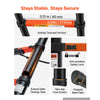 VEVOR Telescoping Ladder, 10.5 ft Extension Ladder One-Button Retraction, Heavy-Duty 330 lbs Capacity, for Home Repairs, Painting, Window Cleaning and RV, Aluminum, Anti-Slip Steps, Orange & Black