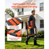 VEVOR Telescoping Ladder, 12.5 ft Extension Ladder Multi-Button Retraction, Heavy-Duty 330 lbs Capacity, for Home Repairs, Painting, Window Cleaning and RV, Aluminum, Anti-Slip Steps, Orange & Black