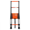 VEVOR Telescoping Ladder, 12.5 ft Extension Ladder Multi-Button Retraction, Heavy-Duty 330 lbs Capacity, for Home Repairs, Painting, Window Cleaning and RV, Aluminum, Anti-Slip Steps, Orange & Black