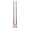 VEVOR Telescoping Ladder, 12.5 ft Extension Ladder One-Button Retraction, Heavy-Duty 330 lbs Capacity, for Home Repairs, Painting, Window Cleaning and RV, Aluminum, Anti-Slip Steps, Orange & Black