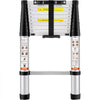 VEVOR Telescoping Ladder, 10.5 FT Aluminum One-button Retraction Collapsible Extension Ladder, 375 LBS Capacity with Non-slip Feet, Portable Multi-purpose Compact Ladder for Home, RV, Loft, ANSI Liste