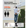 VEVOR 12.5ft Telescoping Ladder, Aluminum Lightweight Multi-Purpose Collapsible Extension, One-Touch Retraction Ladder, Heavy Duty 330LBS Max Capacity with Non-Slip Feet, for Home, Outdoor Work, Loft