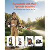 VEVOR Pressure Washer Telescoping Wand, 18 ft, 4000 psi, Telescopic Spray Wand with Power Washer Extension Wands, Gutter Cleaner, Brush Head, 5 Spray Nozzle Tips, Adapter and Adjustable Support Belt