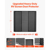 VEVOR RV Screen Door Protector, Adjusts from 22 to 31.5 inch, Adjustable Door Grille, Easy to Install, Reinforced Breathable Honeycomb Holes, Iron Camper RV Entry Protector for Pet Protection, Black