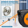 VEVOR Retractable Extension Cord Reel, 65 FT, Heavy Duty 12AWG/3C SJTOW Retractable Power Cord with Lighted Triple Tap Outlet, 15 Amp Circuit Breaker 180° Swivel Bracket for Ceiling or Wall Mount