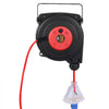 VEVOR Retractable Extension Cord Reel, 30 FT, Heavy Duty 16AWG/3C SJTOW Retractable Power Cord Reel with Lighted Triple Tap Outlet 10 Amp Circuit Breaker 4.5FT Lead-in Cord, for Ceiling or Wall Mount