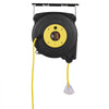 VEVOR Retractable Extension Cord Reel, 45 FT, Heavy Duty 12AWG/3C SJTOW Retractable Power Cord with Lighted Triple Tap Outlet, 15 Amp Circuit Breaker 180° Swivel Bracket for Ceiling or Wall Mount