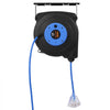 VEVOR Retractable Extension Cord Reel, 50 FT, Heavy Duty 14AWG/3C SJTOW Retractable Power Cord with Lighted Triple Tap Outlet, 13 Amp Circuit Breaker 180° Swivel Bracket for Ceiling or Wall Mount