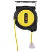 VEVOR Retractable Extension Cord Reel, 65 FT, Heavy Duty 12AWG/3C SJTOW Retractable Power Cord with Lighted Triple Tap Outlet, 15 Amp Circuit Breaker 180° Swivel Bracket for Ceiling or Wall Mount
