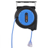 VEVOR Retractable Extension Cord Reel, 65 FT, Heavy Duty 12AWG/3C SJTOW Retractable Power Cord with Lighted Triple Tap Outlet, 15 Amp Circuit Breaker 180° Swivel Bracket for Ceiling or Wall Mount
