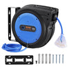 VEVOR Retractable Extension Cord Reel, 65 FT, Heavy Duty 12AWG/3C SJTOW Retractable Power Cord with Lighted Triple Tap Outlet, 15 Amp Circuit Breaker 180° Swivel Bracket for Ceiling or Wall Mount