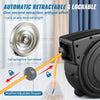 VEVOR Retractable Extension Reel, Heavy Duty 12AWG/3C SJTOW Power Cord 45 FT 12AWG, Black Tested toStandards
