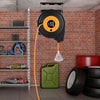 VEVOR Retractable Extension Reel, Heavy Duty 12AWG/3C SJTOW Power Cord 45 FT 12AWG, Black Tested toStandards