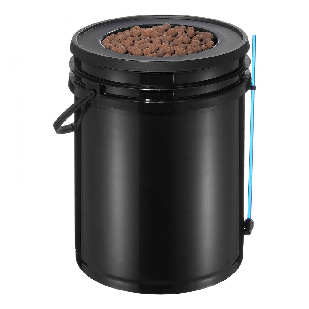 VEVOR DWC Hydroponics Grow System, Hydroponic Growing System with Top Drip Kit, Deep Water Culture 5-Gallon 4 Buckets, with Air Pump, Air Stones and Water Level Device for Leafy Vegetables