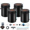 VEVOR DWC Hydroponics Grow System, Hydroponic Growing System with Top Drip Kit, Deep Water Culture 5-Gallon 4 Buckets, with Air Pump, Air Stones and Water Level Device for Leafy Vegetables