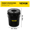 VEVOR DWC Hydroponic System, 5 Gallon 5 Buckets, Deep Water Culture Growing Bucket, Hydroponics Grow Kit with Pump, Air Stone and Connected Reservoir, for Indoor/Outdoor Leafy Vegetables