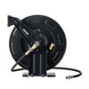 VEVOR Pressure Washer Hose Reel, 50 ft x 3/8 inch Retractable Power Heavy-Duty Steel Washer Hose Reel, 4000PSI Max, Auto-Rewinding, Flexible Wall/Floor Mounted for Car Washing,Garden,Floor Cleaning