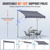 VEVOR Manual Retractable Awning, 78" Outdoor Retractable Patio Awning Sunshade Shelter, Adjustable Patio Door Window Awning Canopy with 39" Sun Shade Curtain for Backyard, Garden, Balcony