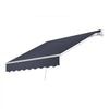 VEVOR Manual Retractable Awning, 9.8' x 8.2' Outdoor Patio Awning Retractable Sun Shade, Patio Door Window Water-Resistant Polyester Sunshade Shelter with Crank Handle for Deck, Balcony, Yard, Gray