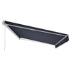 VEVOR Manual Retractable Awning, 13.1' x 9.8' Outdoor Patio Awning Retractable Sun Shade, Patio Door Window Water-Resistant Polyester Sunshade Shelter with Crank Handle for Deck, Balcony, Yard, Gray