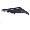 VEVOR Manual Retractable Awning, 8.2' x 6.6' Outdoor Patio Awning Retractable Sun Shade, Patio Door Window Water-Resistant Polyester Sunshade Shelter with Crank Handle for Deck, Balcony, Yard, Gray