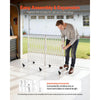 VEVOR Double Expandable Barricades, 18FT Expandable Safety Barrier, 0-180° Rotatable Mobile Barricade with Locking Casters, Portable Folding Security Gate Traffic Fence for Patio Garden Stairway