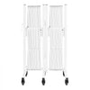 VEVOR Double Expandable Barricades, 18FT Expandable Safety Barrier, 0-180° Rotatable Mobile Barricade with Locking Casters, Portable Folding Security Gate Traffic Fence for Patio Garden Stairway