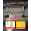 VEVOR Double Expandable Barricades, 18FT Industrial Safety Barriers, Flexible Mobile Barricade with Locking Casters, Portable Folding Security Gate Metal Traffic Fence for Driveway Warehouse Elevator
