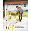VEVOR Industrial Expandable Barricade, 13FT Expandable Safety Barrier, Flaxible Mobile Barricade with Locking Casters, Portable Folding Security Gate Traffic Fence for Driveway Warehouse Elevator