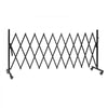 VEVOR Expandable Barricade, 11FT Expandable Safety Barrier, Flexible Mobile Barricade with Locking Casters, Portable Folding Security Gate Metal Traffic Fence for Patio Garden Stairway