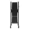 VEVOR Expandable Barricade, 11FT Expandable Safety Barrier, Flexible Mobile Barricade with Locking Casters, Portable Folding Security Gate Metal Traffic Fence for Patio Garden Stairway