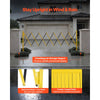 VEVOR Industrial Expandable Barricade, 12FT Expandable Safety Barrier, Flaxible Mobile Barricade with Locking Casters, Portable Folding Security Gate Traffic Fence for Driveway Warehouse Elevator