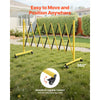 VEVOR Industrial Expandable Barricade, 12FT Expandable Safety Barrier, Flaxible Mobile Barricade with Locking Casters, Portable Folding Security Gate Traffic Fence for Driveway Warehouse Elevator