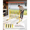 VEVOR Industrial Expandable Barricade, 12FT Expandable Safety Barrier, Flaxible Mobile Barricade with Locking Casters, Portable Folding Security Gate Traffic Fence for Driveway Warehouse Elevator